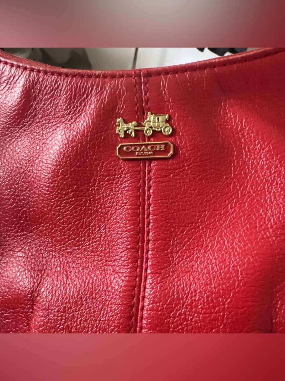 Coach bright red vintage purse - Picture 8 of 8